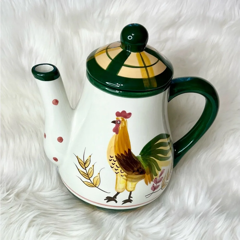 Bella Casa by Ganz Vintage Rooster‎ Ceramic Teapot